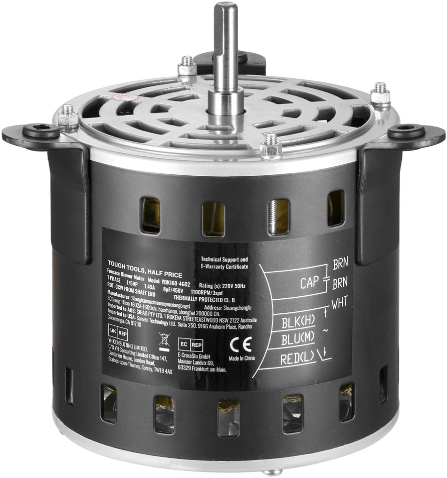 Ventiliatorius VEVOR 1/5 AG krosnies pūstuvas, 220V, 1100 aps/min