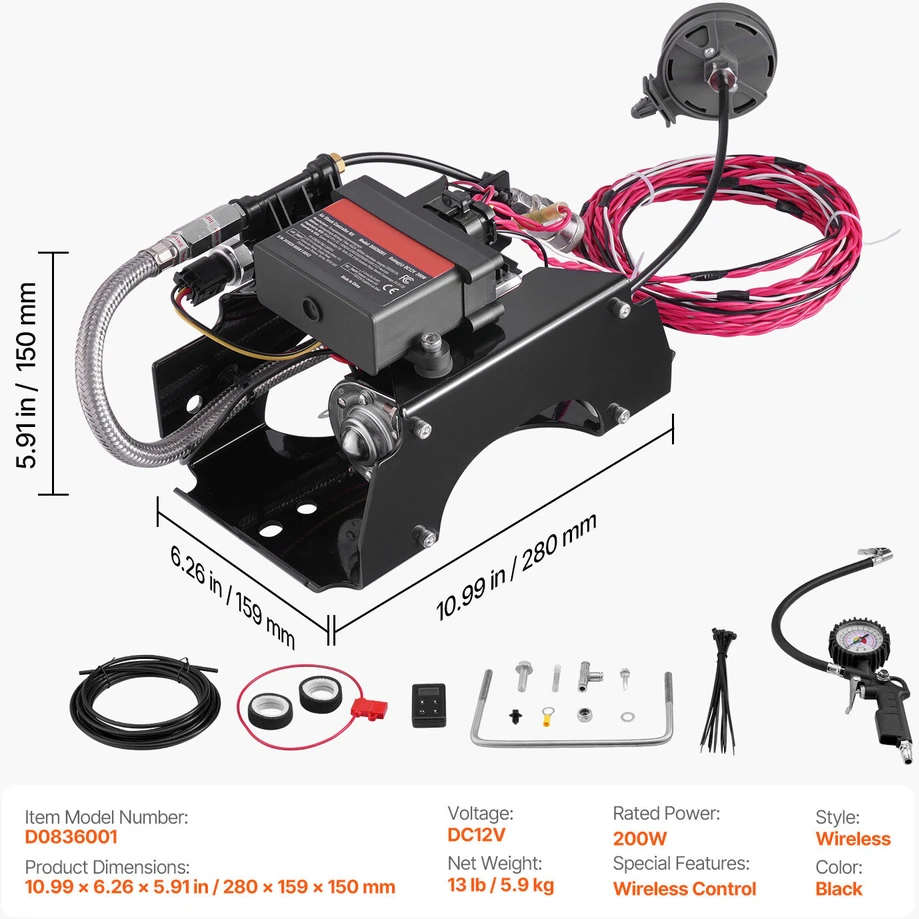 VEVOR Belaidis oro kompresorius 12V 100 PSI