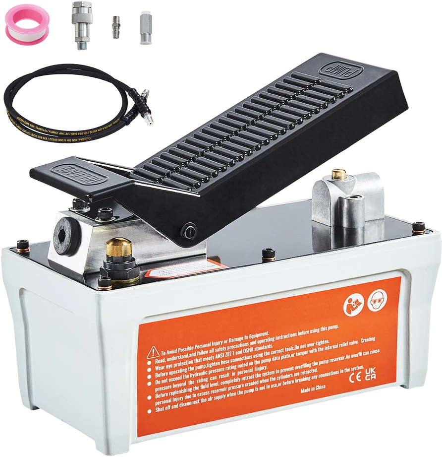 VEVOR Pneumatinė hidraulinė pompa, 10,000 PSI, 1/2 gal talpa