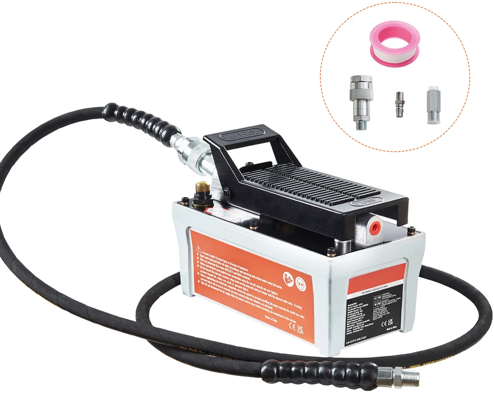 VEVOR Pneumatinė hidraulinė pompa, 10,000 PSI, 1/2 gal talpa