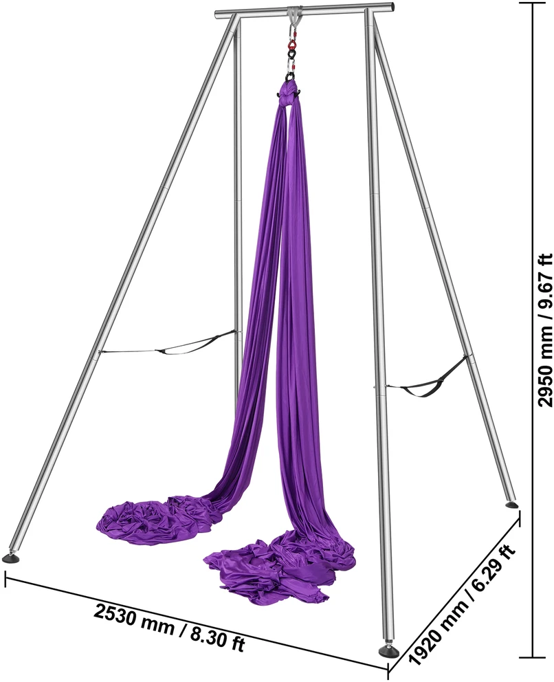 VEVOR Oro jogos stovas su hamaku, violetinis