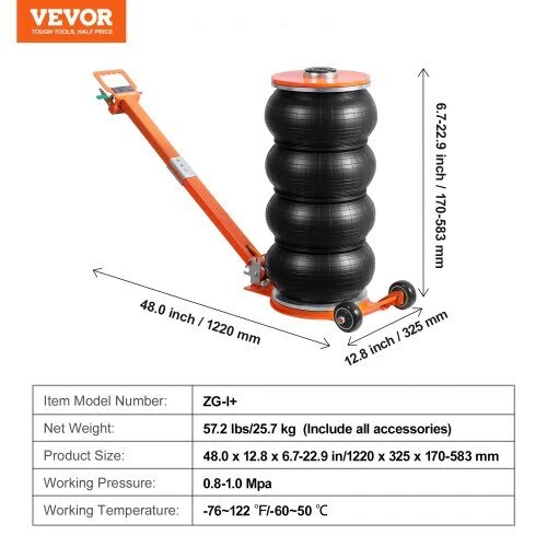 VEVOR Pneumatinis keltuvas 6 tonų su kolona sedanams