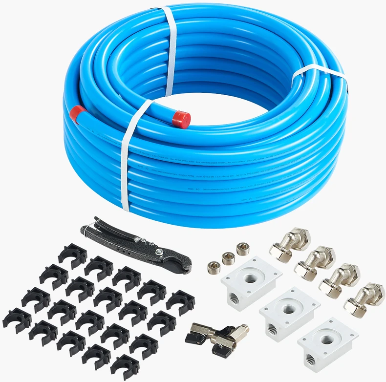 VEVOR oro kompresoriaus vamzdžių rinkinys 3/4'' x 100FT mėlynas
