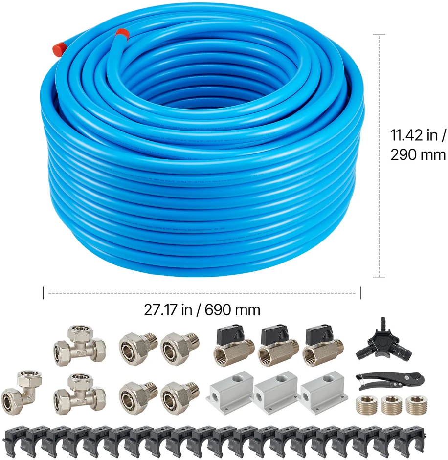 VEVOR Suslėgto oro sistemų rinkinys 3/4'' x 91 m
