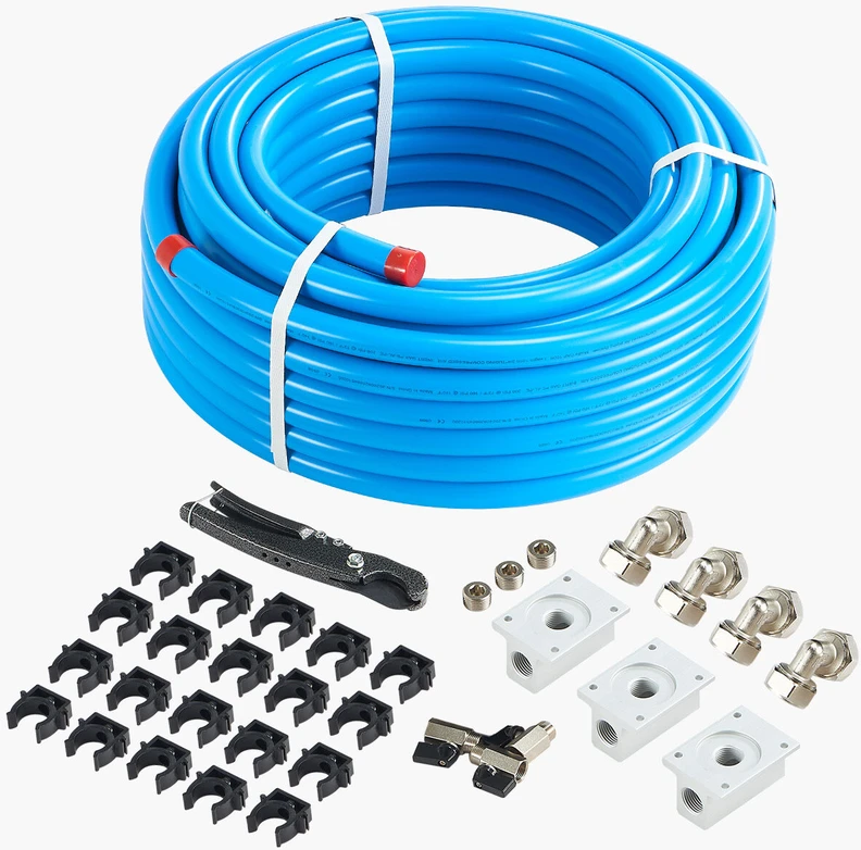 VEVOR oro kompresoriaus vamzdžių rinkinys 3/4'' x 100FT mėlynas