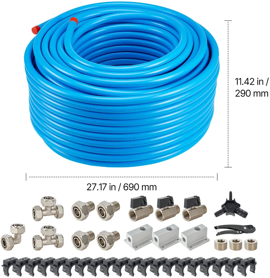 VEVOR Suslėgto oro sistemų rinkinys 3/4'' x 91 m