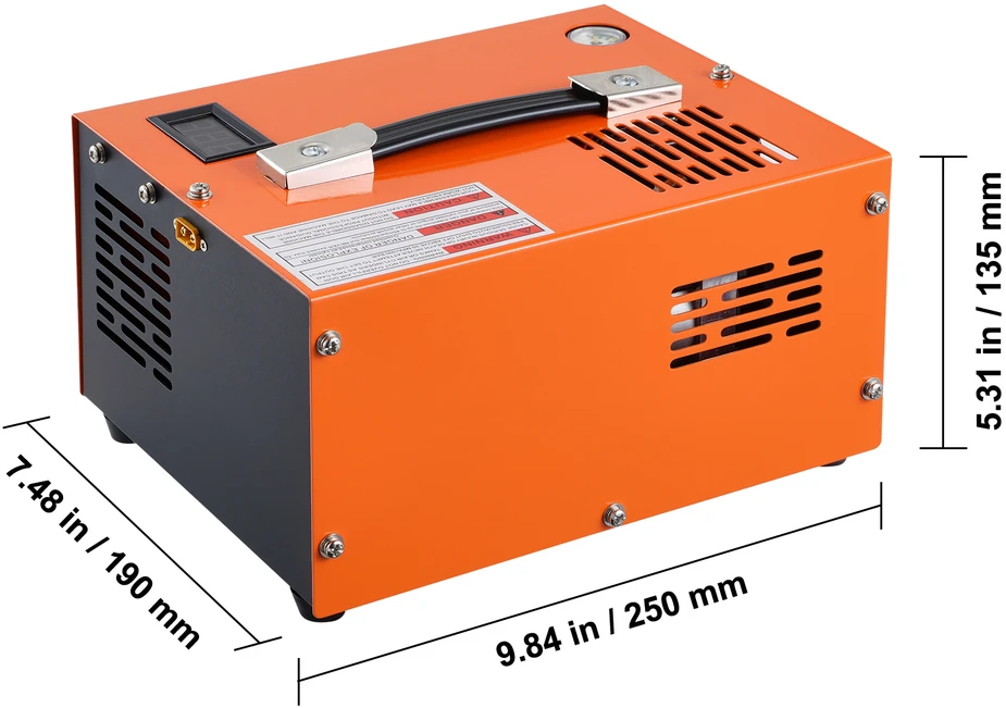 VEVOR PCP oro kompresorius 4500 PSI išorinis keitiklis