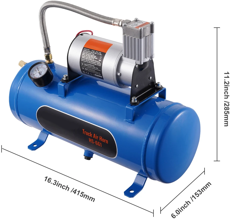 VEVOR 12V oro kompresorius su 6L talpa