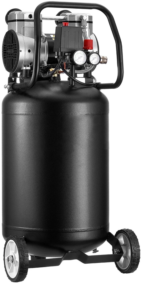 VEVOR 50L oro kompresorius automobilių remontui, padangų pūtimui, dažymui, vinių kalimui, bealyvis, mobilus su ratais, oro kompresoriaus bakas, vertikalus kompresorius