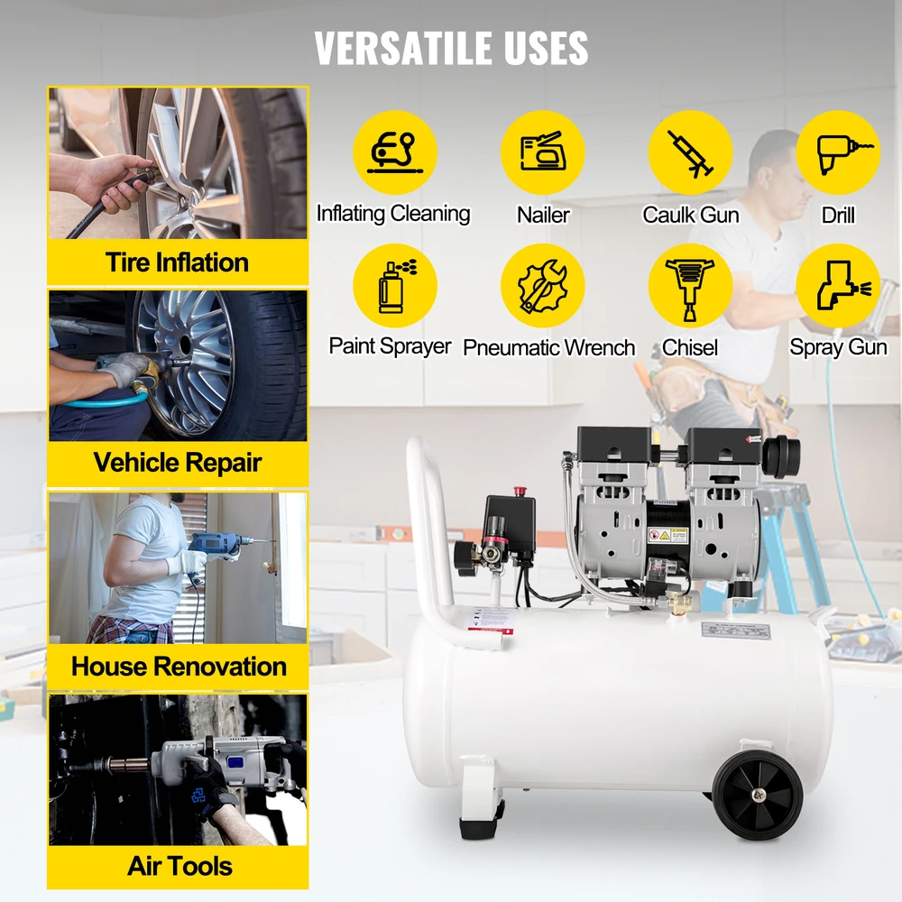 VEVOR Oro kompresorius namų remontui 50L, 8 bar