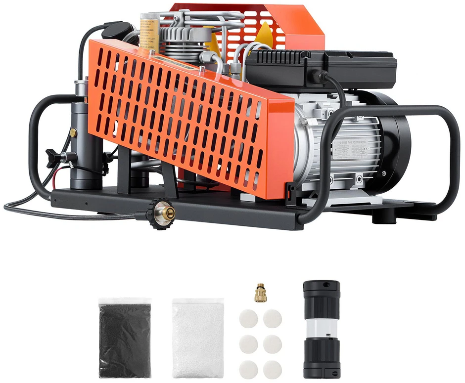 VEVOR PCP oro kompresorius 4500PSI su keturiais cilindrais