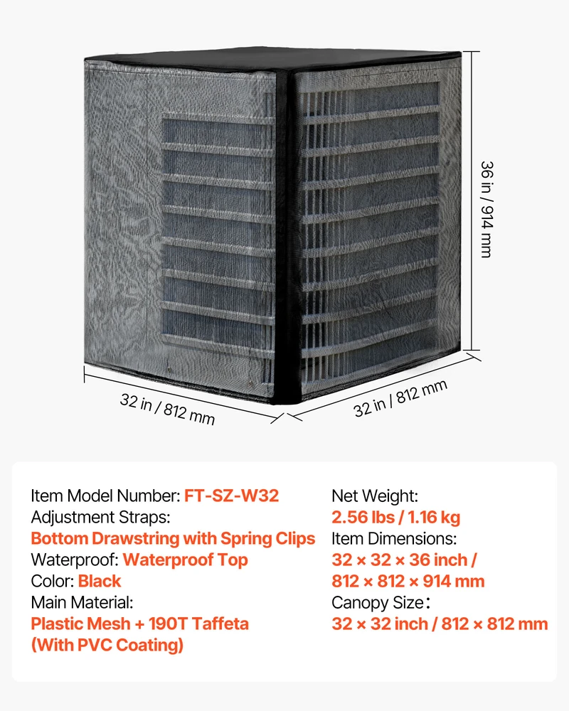 VEVOR Oro kondicionieriaus uždangalas 812 x 812 x 914 mm
