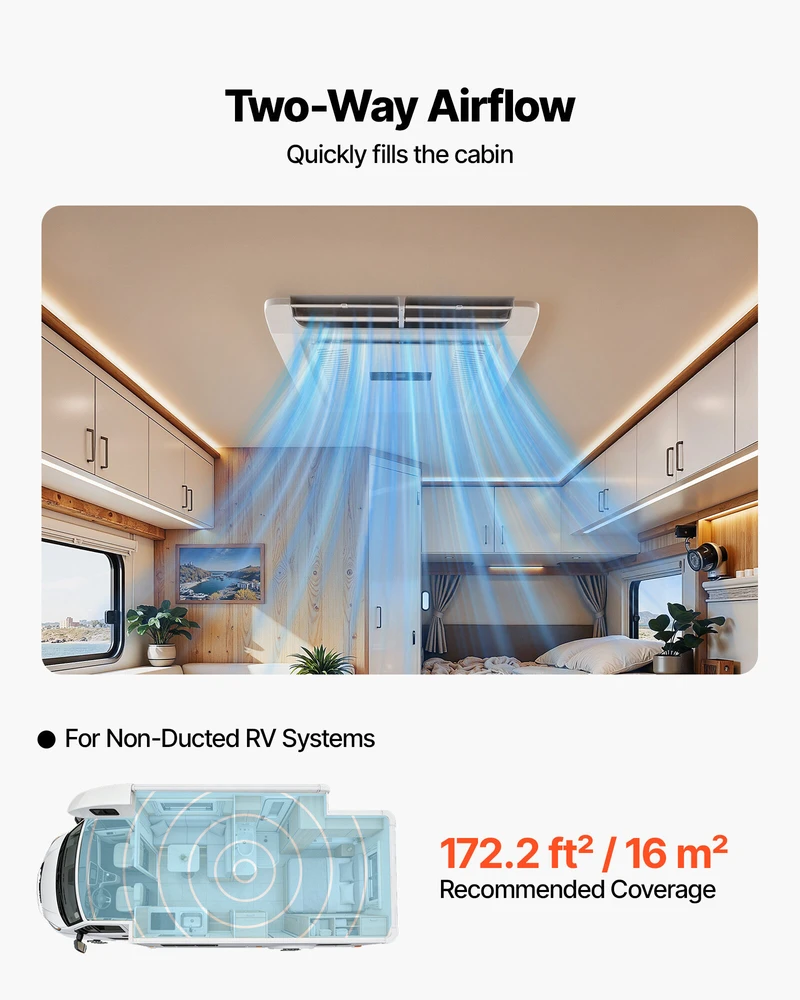 VEVOR RV oro kondicionierius, 3000W, 220V be ortakių