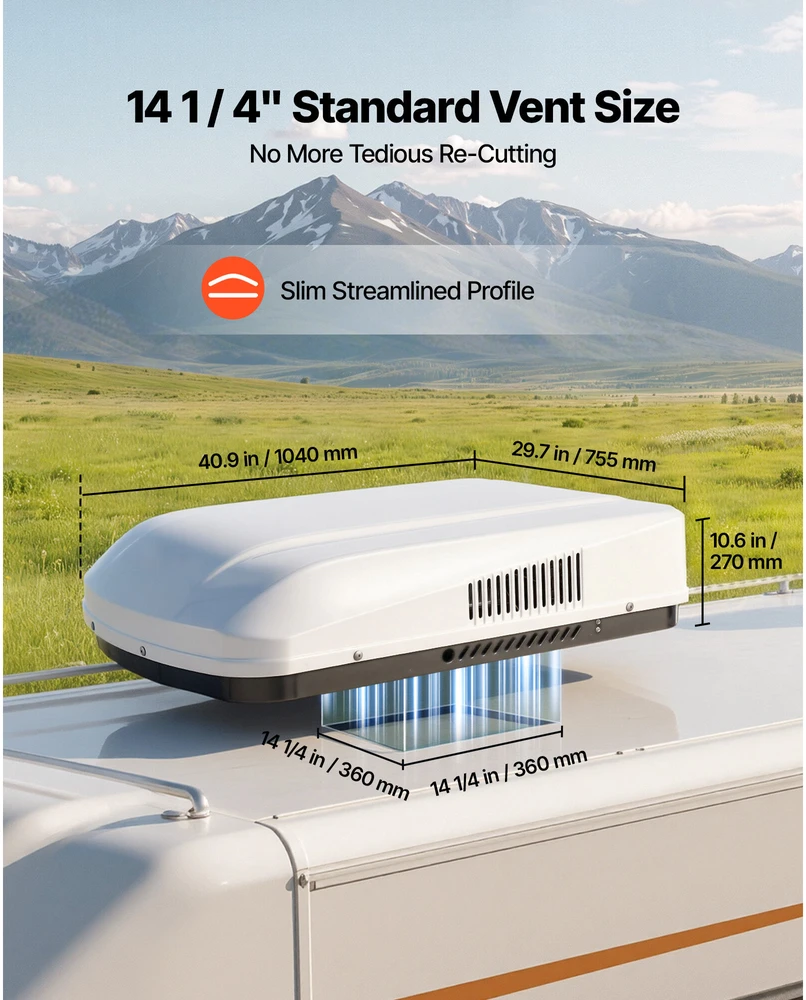 VEVOR RV oro kondicionierius, 3000W, 220V be ortakių