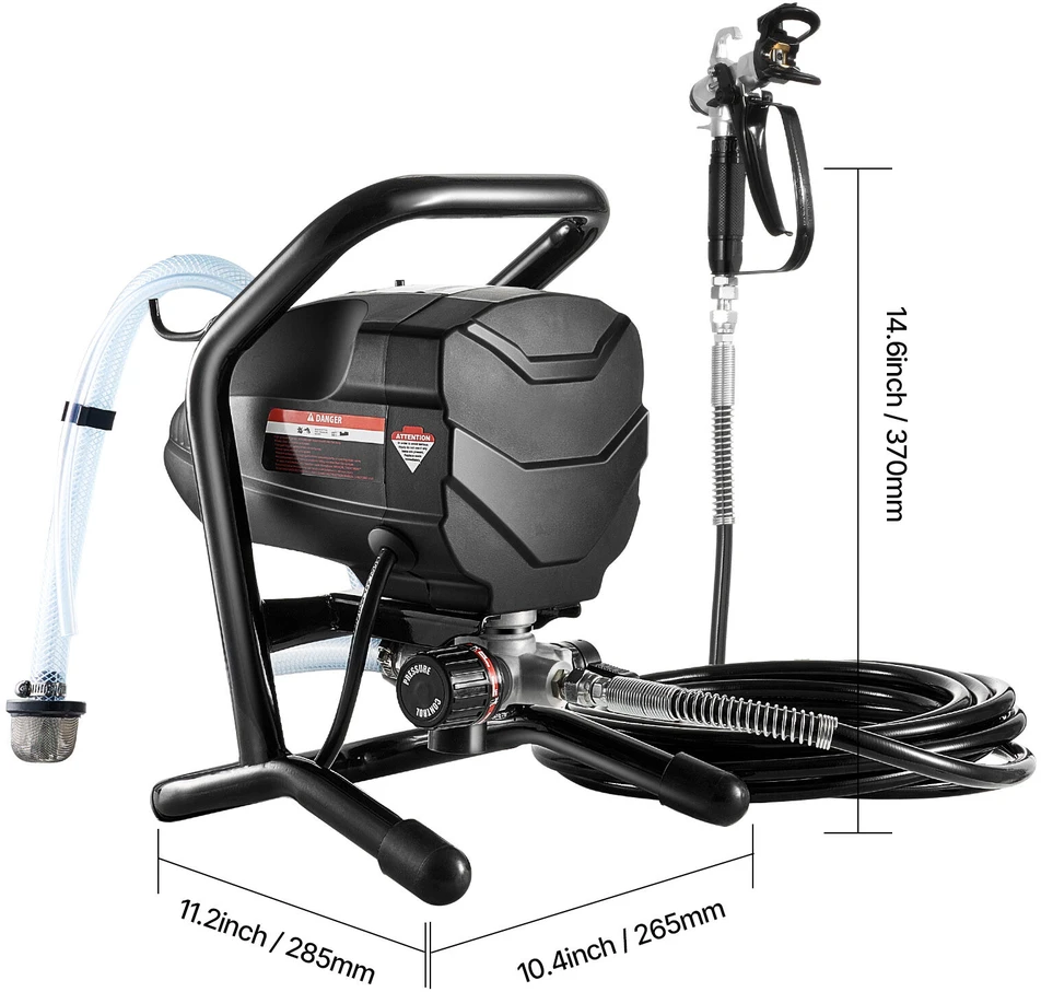 VEVOR Pastatomas beoris dažų purkštuvas 650 W 3000 PSI