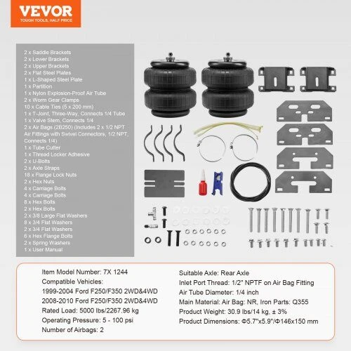 VEVOR Oro pagalvių pakabos rinkinys Ford F250/F350