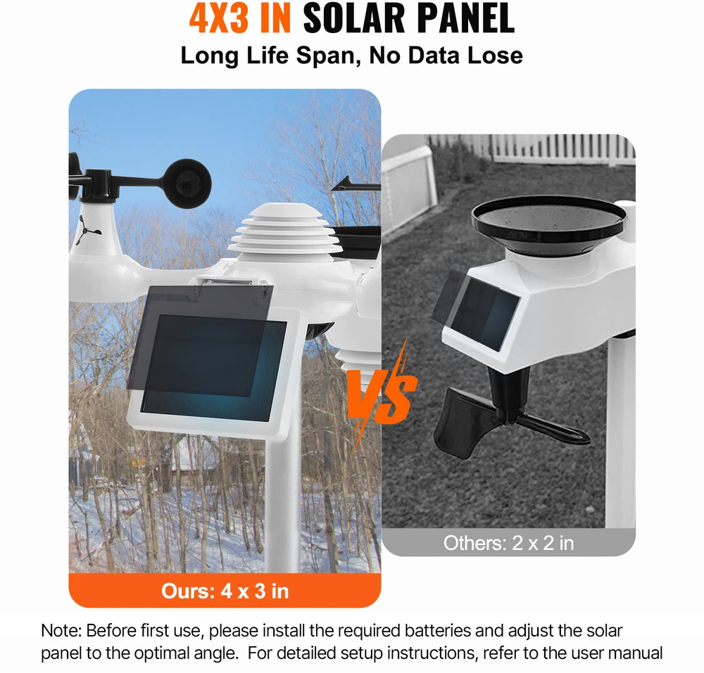 VEVOR Meteorologinė bevielė orų stotelė YT60233 7in1 WiFi