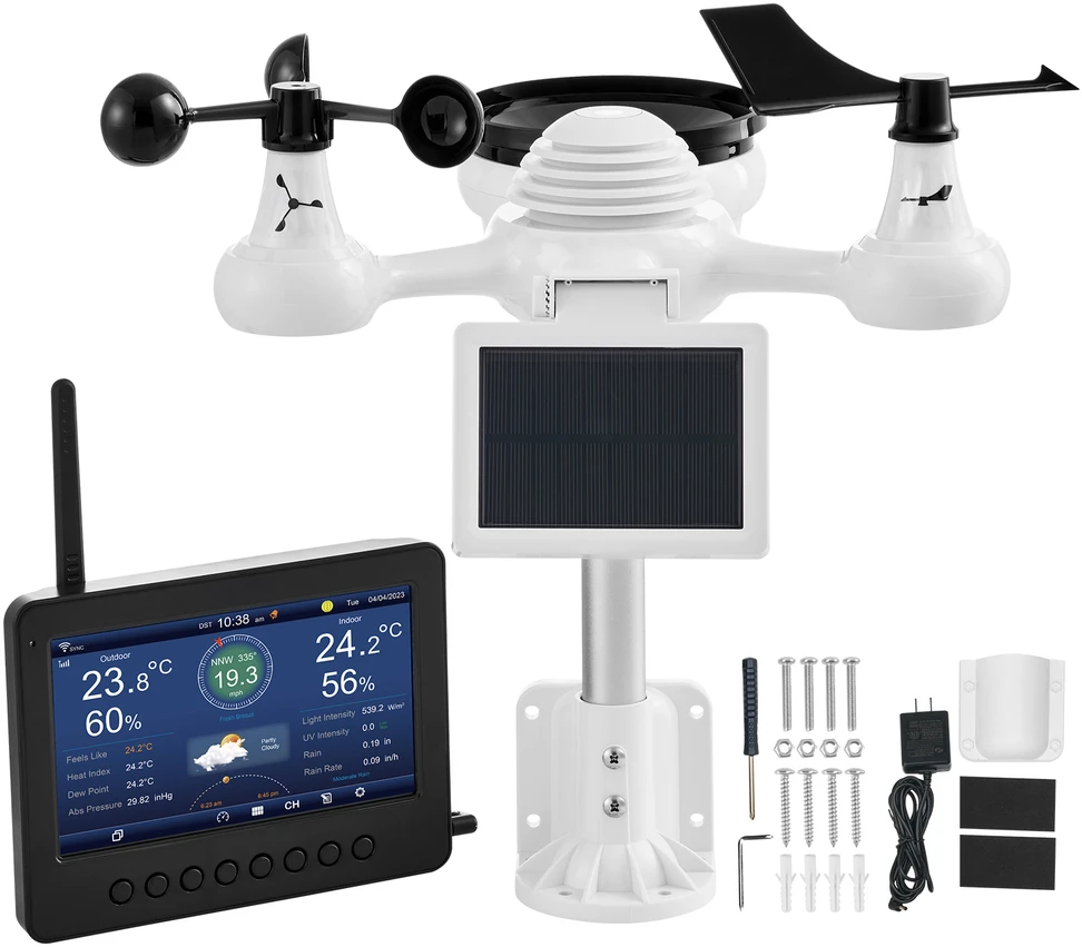 VEVOR Meteorologinė bevielė orų stotelė YT60233 7in1 WiFi