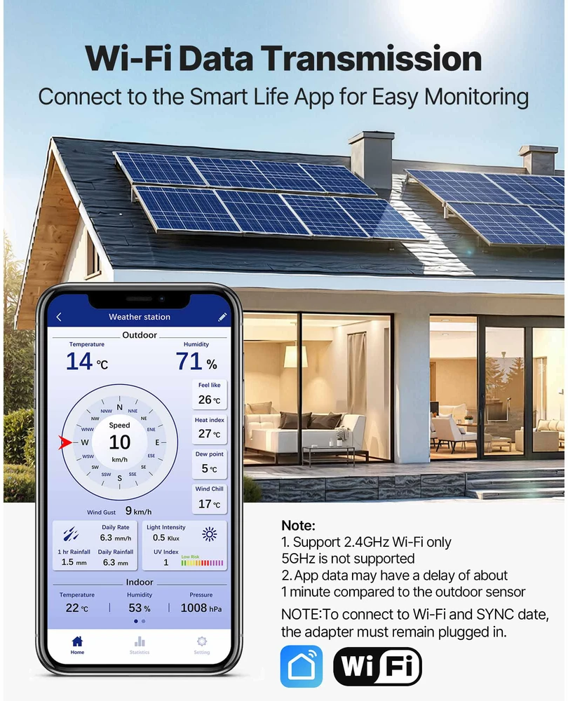 VEVOR 7-i-1 Wi-Fi oro stotis su app