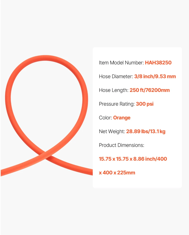 VEVOR Hibridinė oro žarna 9.53 x 76200 mm