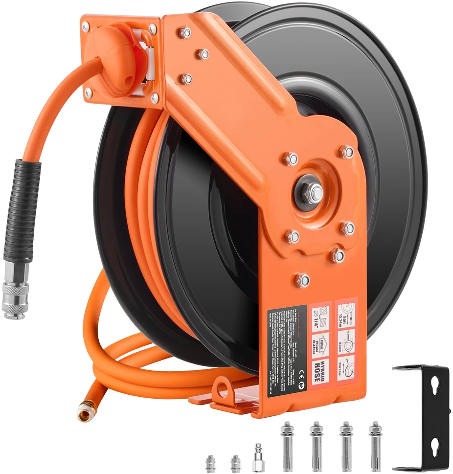 VEVOR Ištraukiama oro žarna su rite, 15 m, 300 PSI