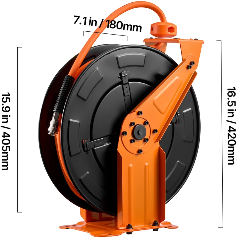 VEVOR Ištraukiamas oro žarnos būgnas 15m 300 PSI