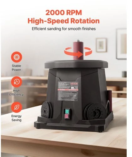 VEVOR Osciliacinis veleninis šlifuoklis, stalinis medienos šlifuoklis, 2000 RPM veleninis šlifuoklis, baldų apdailos šlifuoklis, „pasidaryk pats“ medienos apdirbimo šlifuoklis