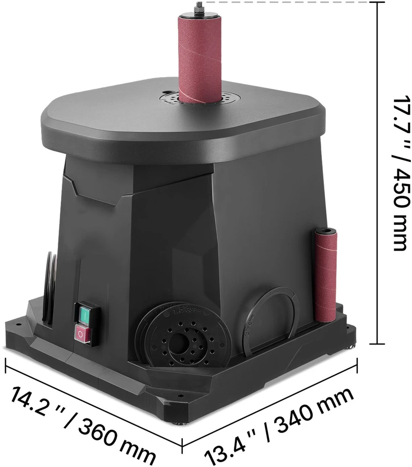 VEVOR Osciliacinis veleninis šlifuoklis, stalinis medienos šlifuoklis, 2000 RPM veleninis šlifuoklis, baldų apdailos šlifuoklis, „pasidaryk pats“ medienos apdirbimo šlifuoklis