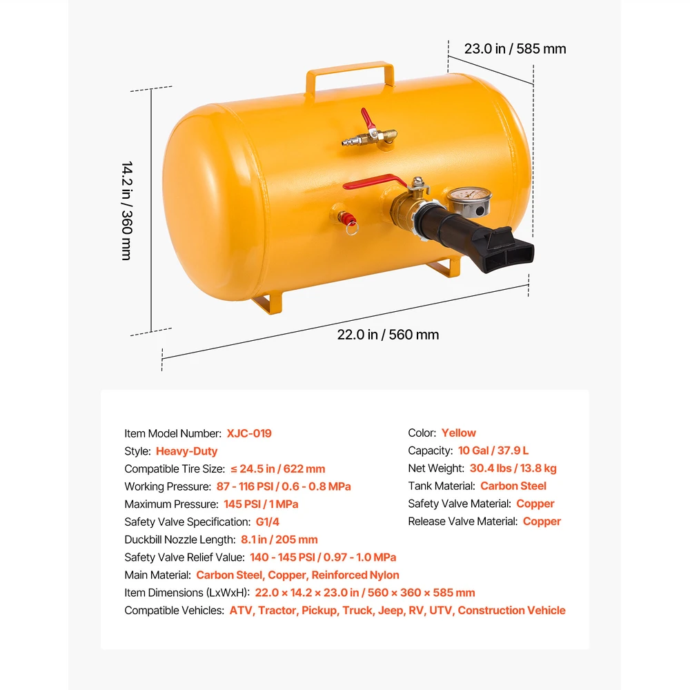 VEVOR Padangų montavimo įrankis 38 l
