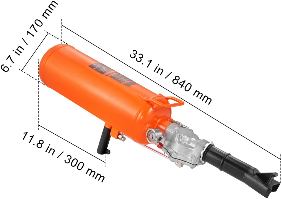 VEVOR Padangų montuoklis, 8 l, 120 PSI
