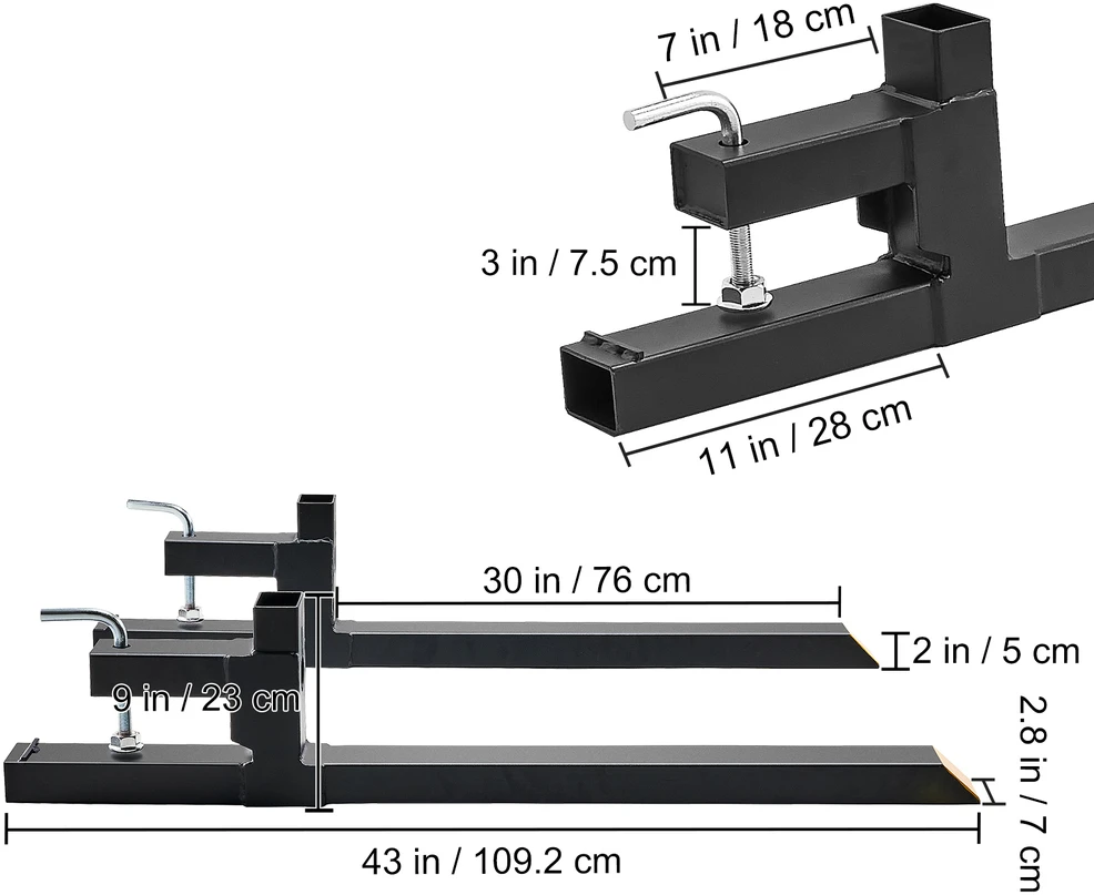 VEVOR 43 cm ilgio krautuvo šakės