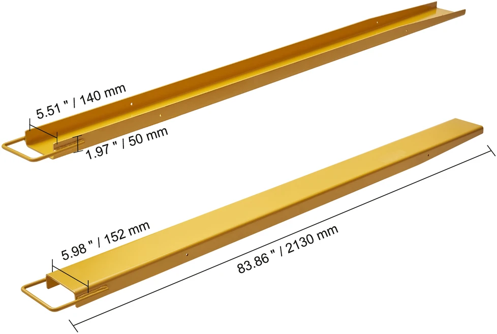 VEVOR Šakinių krautuvų šakių prailginimai 213 cm, 140 mm