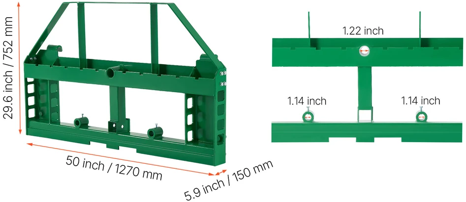VEVOR Krautuvų palečių rėmas John Deere