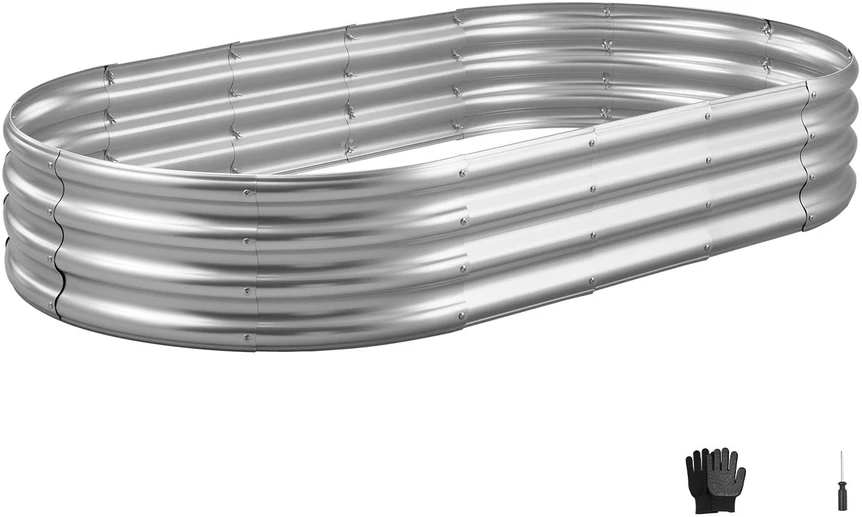 VEVOR Cinkuota metalinė dėžė daržovėms 180x90x30cm