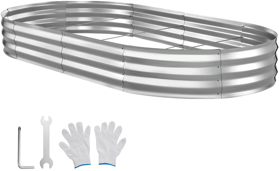 VEVOR Cinkuota pakelta daržo lova 240 x 120 x 30 cm