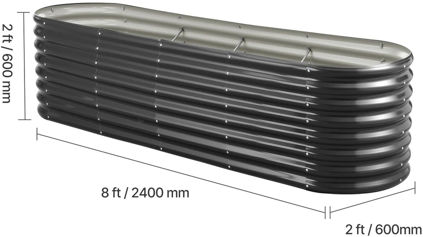 VEVOR Metalinė daržovių lysvė 240x60x56cm