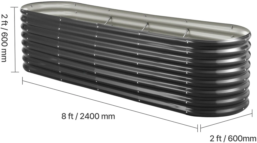 VEVOR Metalinė daržovių lysvė 240x60x56cm