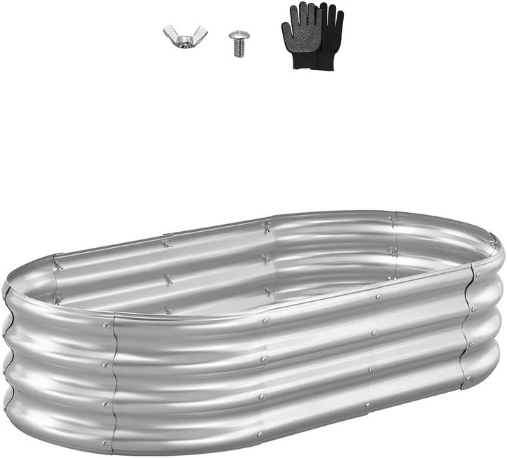 VEVOR Metalinė daržovių lysvė 1195x585x270mm sidabrinė