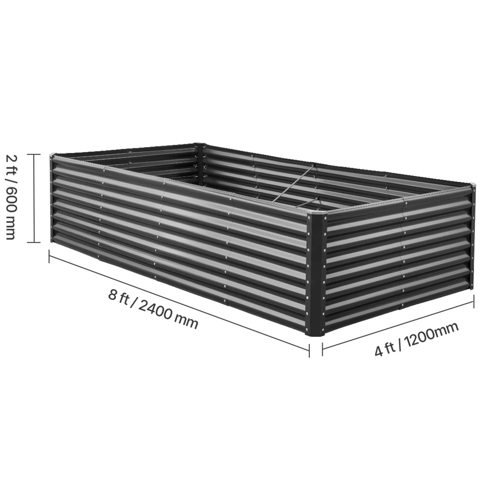 VEVOR Cinkuoto metalo sodinukų dėžė 240x120x60cm
