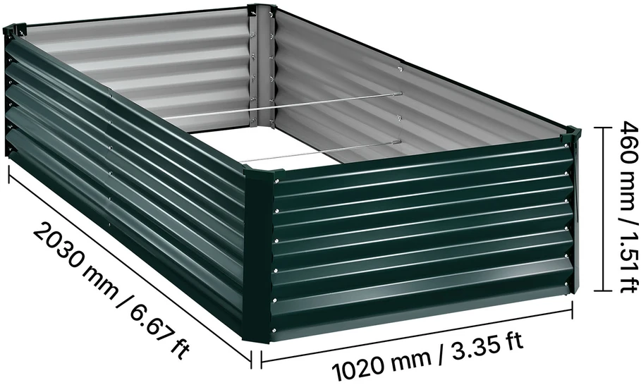 VEVOR Cinkuota stačiakampė lysvė 2030x1020x460 mm