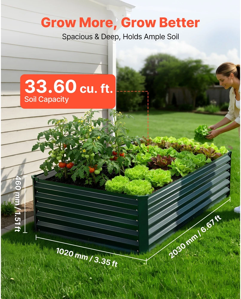 VEVOR Cinkuota stačiakampė lysvė 2030x1020x460 mm