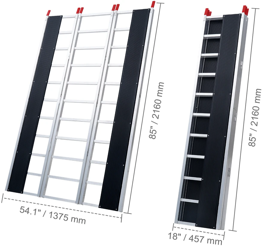 VEVOR Aliuminis sulankstomas rampa 680 kg, 216 cm