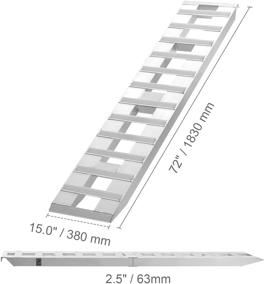 VEVOR 183 cm aliuminio rampos, 2721 kg, 2 vnt.