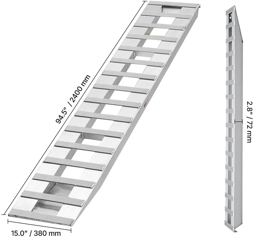 VEVOR Įkrovimo rampų rinkinys 2 vnt 2400 x 380 mm