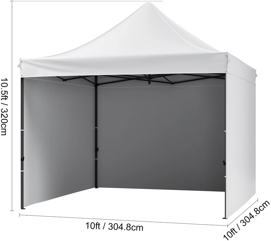 VEVOR Išskleidžiama pavėsinės palapinė 304x304cm su sienelėmis