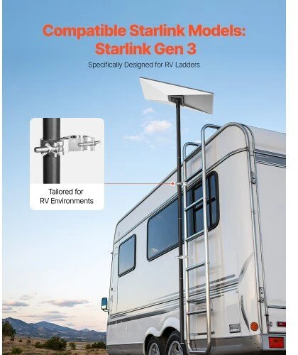 VEVOR Starlink laikiklis RV kopėčioms reguliuojamas