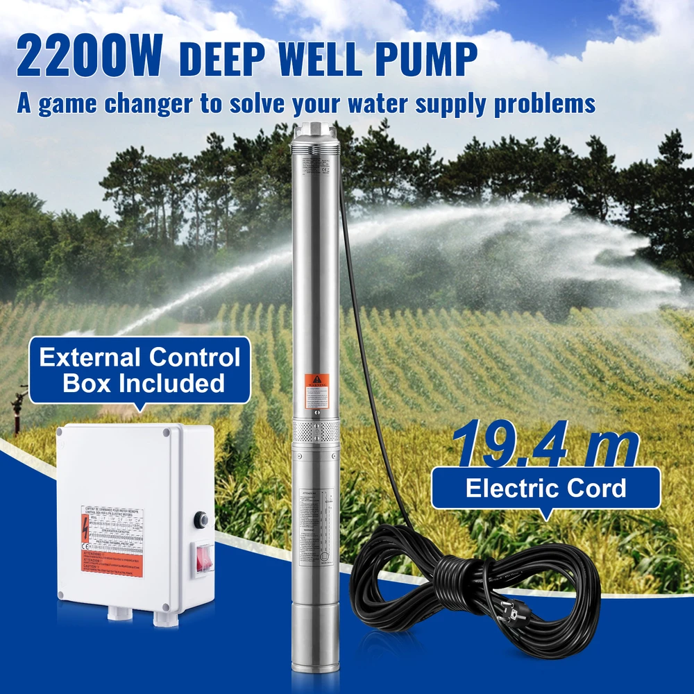 VEVOR Gilaus gręžinio panardinamas vandens siurblys 2200W