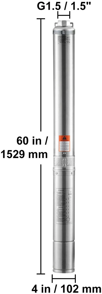 VEVOR Giluminis panardinamas vandens siurblys 2200W