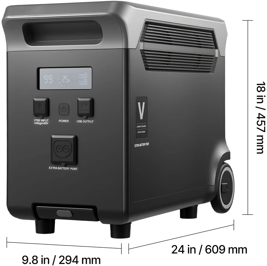 VEVOR Papildoma baterija nešiojamiems įrenginiams 3840Wh