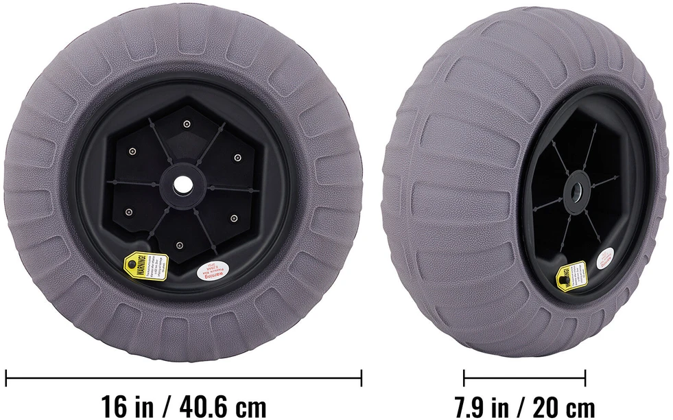 VEVOR paplūdimio vežimo ratai, 40 cm smėlio padangos